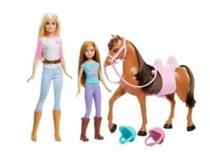 Barbie Hermanas Montar a Caballo Juego Barbie & Stacie Moda Muñecas y Caballo GXD65 - Imagen 1 de 9