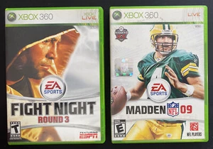 Fight Night Round 3/Madden 09 (Microsoft Xbox 360) CIB Used FREE Ship/Canada - Picture 1 of 4