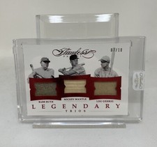 2017 Panini Flawless Legendary Trio Game Used Relics Mantle Ruth Gehrig 7/10