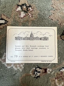 John F Kennedy Trading Cards No. 73- COMPLETE YOUR SET - Picture 1 of 2