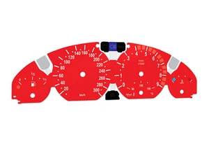 For BMW M3 E46 Red - Speedometer Dials from MPH to Km/h Cluster Gauges - Picture 1 of 6