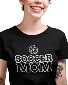 Soccer Mom Shirt Funny Game Day Tee Gift for Mothers Day Womens Casual T-Shirt - Picture 1 of 10