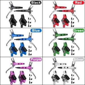 Bicycle Hydraulic Disc Brakes 4Piston MTB Brake Calipers Oil Pressure 800/1550mm - Picture 1 of 45