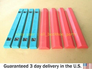 JCB BACKHOE - TOP & BOTTOM WEAR SLIDES EXTRADIG, 8 PCS. (123/03215 & 123/06189) - Picture 1 of 12