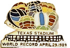 Texas Stadium World Record April 29 1989 Lapel Pin