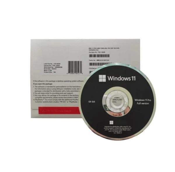 Microsoft Windows 11 Pro 64Bit Deutsch OEM COA Vollversion Lizenz + DVD KEY NEU - Bild 1 von 1