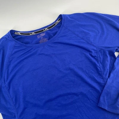 Camisa atlética LRL Lauren Ralph Lauren para mujer azul cuello redondo manga larga XL Foto 1 de 4