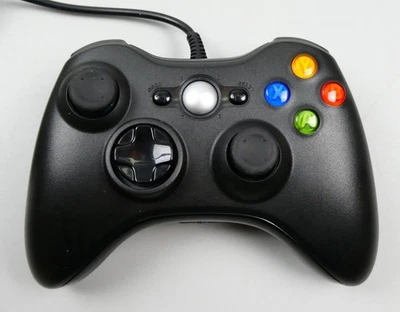 Controller Wired Gamepad For Microsoft Xbox - USB - Black - Working - VGC - Image 1 of 4