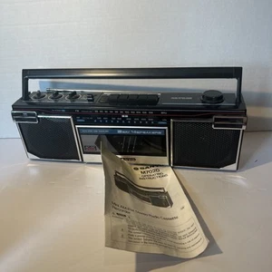 Vintage Sanyo M7020 AM/FM Stereo Radio Cassette Recorder Boombox See Tested read - Picture 1 of 8