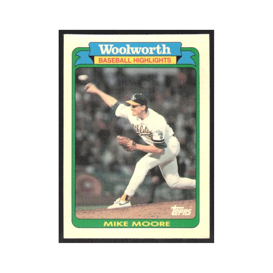 1990 Topps Woolworth Mike Moore Athletics #27 - Image 1 of 3
