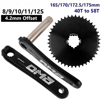 Juego de bielas de montaje directo de 3 pernos para bicicleta de grava de carretera 170/172,5/175 mm 40-58T plato Foto 1 de 4