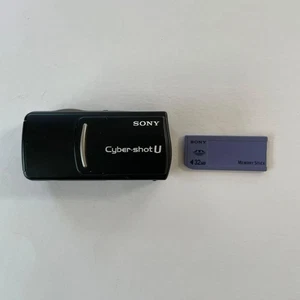 SONY Cyber-shot DSC-U20 Japanease NUR Sprache schwarz Digitalkamera JP funktionstüchtig - Bild 1 von 9