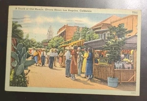 Postcard - A Touch of Old Mexico, Olvera Street, Los Angeles, California - Picture 1 of 2