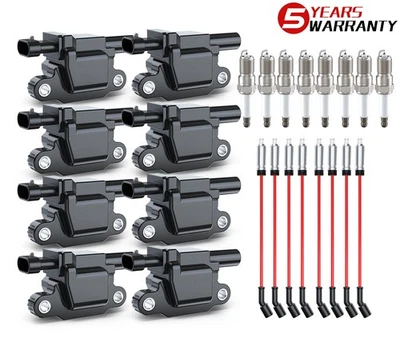 Bobina de encendido + bujía de iridio + cable apto para Chevrolet Silverado 2500HD 2008-2016 Foto 1 de 4