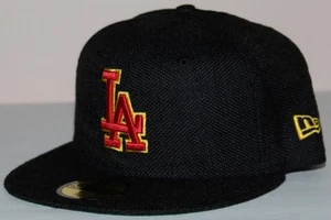 Los Angeles Dodgers Cap New Era 59Fifty eng anliegende Mütze schwarz Hanf Größe 7 1/4 *F4 - Bild 1 von 8