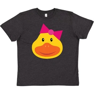 Inktastic Duck Girls Youth T-Shirt Face Girl Cute Ducky Animals Birds Farm Kids - Picture 1 of 2