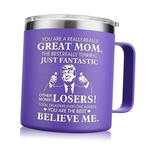 Mothers Day Gifts for Mom from Daughter Son, Mom Coffee Tumbler, Purple-14oz - Picture 1 of 8