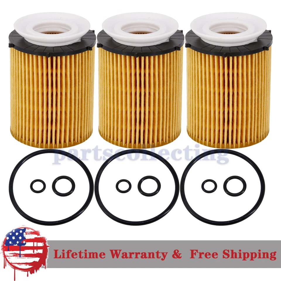 3pcs Oil Filter Kit A2701800109 For Mercedes-Benz SLK300 A220 GLA250 GLC350e Foto 1 de 4