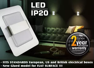 LUNEX SAPPHIRE DESIGN 1.0W LED RECESSED WALL LIGHT - WALLS, CORRIDORS - 7 COLORS - Picture 1 of 7