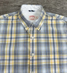 Brooks Brothers Button Up Shirt Men’s Long Sleeve Size M Blue Plaid - Picture 1 of 12