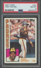 1984 Topps #251 Tony Gwynn San Diego Padres HOF PSA 8 NM-MT