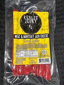 KENLEE JERKY Meat & Monterey Jack Cheese Beef & Pork Snack Sticks - 8oz - NEW - Picture 1 of 3