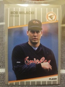 BOB MILACKI ORIOLES 1989 FLEER CARD #U-6 Rookie RC updated trading card Pitcher
