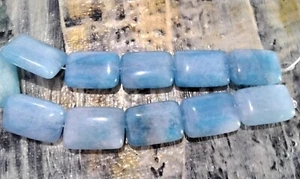Aguamarina Natural, Rectángulo, 18x13x5,5mm, Aprox 11 piezas, Envío Gratis. - Imagen 1 de 4