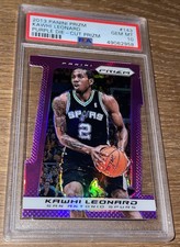 2013 PANINI PRIZM KAWHI LEONARD PURPLE DIE CUT PRIZM /49 SP PSA 10 GEM POP 6