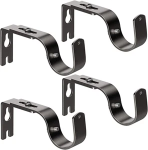 Curtain Rod Holders, 4-Pack Curtain Rod Brackets General Adjustable Curt - Picture 1 of 12