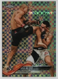 2018 Topps Chrome UFC Jose Aldo X-Fractor Checkerboard SSP Refractor 