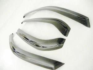 For Mitsubishi Evolution EVO 7 8 9 Carbon Fiber Rain Wind Visor Deflector Cover - Picture 1 of 13