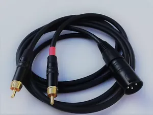 8 Fuß Mogami Kabel Neutrik XLR-Stecker auf 2-RCA-Stecker L-R Splitter Duplizierer v2 - Bild 1 von 2