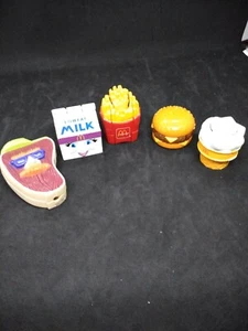 McDonald's 1990 Happy Meal Transformers Ice Cream Cone Hamburger,Fries milk ect - Picture 1 of 5