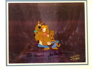 SCOOBY DOO Original 1987 Production Cel w/Background Signed by Hanna & Barbera. - Picture 1 of 8