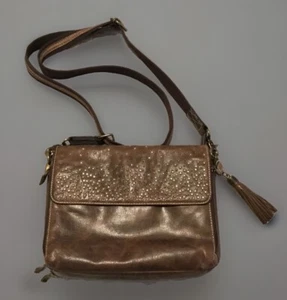 Concealed Carry Gun Tote'n Mamas Distressed Leather Studded Crossbody Purse - Picture 1 of 10