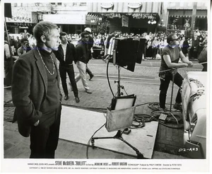 *Steve Mc Queen tournage Bullitt Peter Yates photo US argentique vintage - Photo 1/1