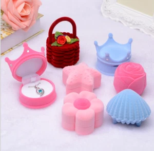 Velvet Engagement Wedding Pendant Jewelry Display Box Gift For Earrings Ring Box - Picture 1 of 16