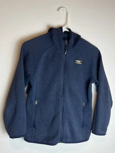 LL Bean Full Zip Hoodie Unisex Kids Size M 10-12 Vintage Blue ItemID 504929 - Picture 1 of 4