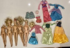 Mattel BARBIE Lot of 5 Dolls Mixed 1990’s - 2000s Mulan Belle Gowns Clothes