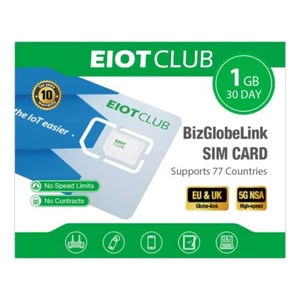 Carte SIM Internationale EIOTCLUB 1 Go/30 Jours 5G/4G LTE pour Téléphone Tabl... - Zdjęcie 1 z 8
