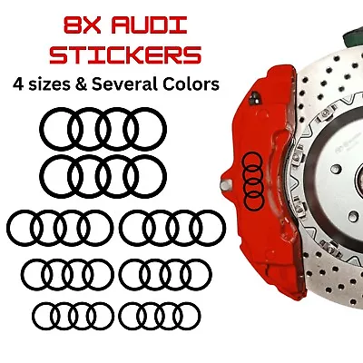8x Audi Brake Caliper Decal Stickers / Car Decals / Car Stickers - Image 1 of 3
