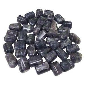 1 lb Natural Polished Lolite Gemstone Tumbled Stones Healing Crystals Bulk - Picture 1 of 3