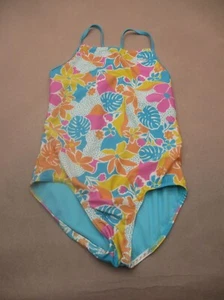 SPEEDO Size L Girl Multicolor Unlined Wireless One-Piece Sports Swimming Suit 9S - Picture 1 of 6