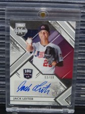 2018 Elite Extra Edition Jack Leiter USA 18U Signatures Auto Autograph #63/99