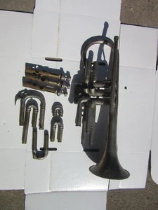 Antique Holton Clarke Model Cornet H-C, Frank Holton - PARTS OR REPAIR - Picture 1 of 17