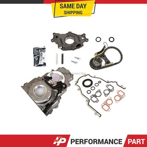 Kit de cadena de distribución cubierta de distribución bomba de aceite apto 07-16 GMC Cadillac Buick 5.3 6.0 6.2 - Imagen 1 de 12