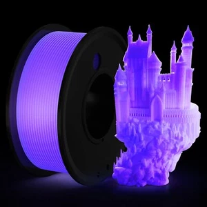 3D Printer Filament PLA Glow in The Dark 1.75mm 3-D Printing Materials Purple... - Picture 1 of 7