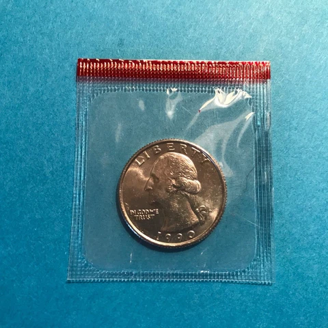 1990 D Washington Denver Quarter  Unc  Mint Cello     FREE SHIP Cover