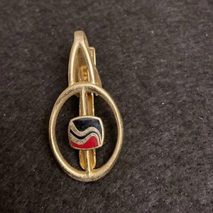 Vintage Saginaw Lenkgetriebe Krawattenklammer goldfarben rund. - Bild 1 von 6
